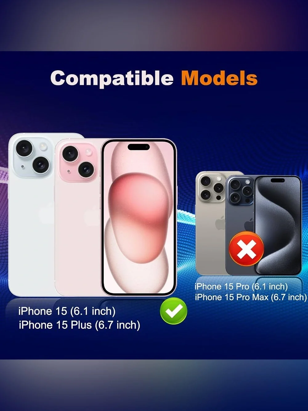 [3 Pack] Camera Lens Protector for iPhone 15/15 Plus